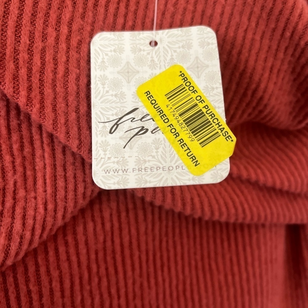 FREE PEOPLE MARLED RIB KNIT OFF SHOULDER LONG SLEEVE TOP - Picture 9 of 10